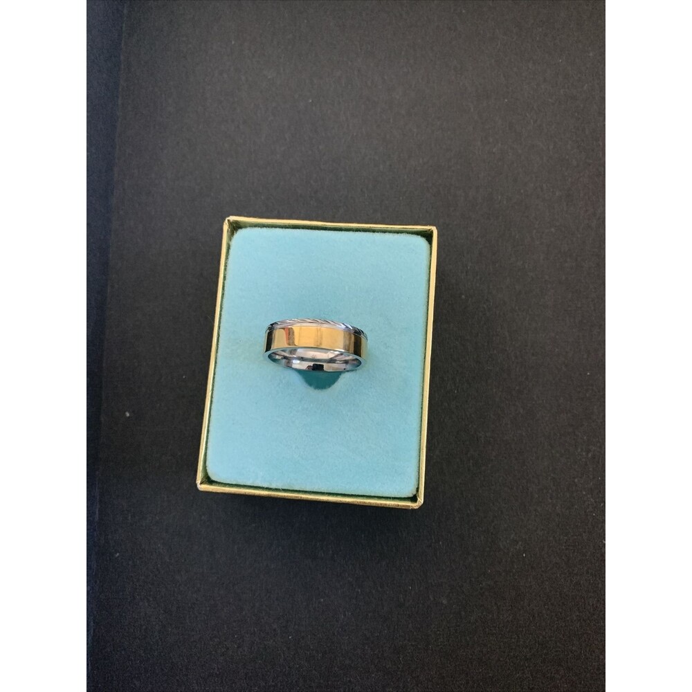 mens wedding bands size 10 2 tone